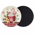 thumbnail image 1 of Christmas Coasters Set of 2, Absorbent Coasters for Drinks, Xmas Ice Cream Snowflakes Candy Pine Needles Coaster for Desk Coffee Table Protection, Home Decor House Warming Gifts 4", 1 of 8