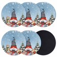 thumbnail image 1 of Christmas Coasters Set of 6, Absorbent Coasters for Drinks, Gnomes Cat Squirrel Xmas Pine Tree Winter Snow Coaster for Desk Coffee Table Protection, Home Decor House Warming Gifts 4", 1 of 8