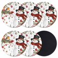 thumbnail image 1 of Christmas Coasters Set of 6, Absorbent Coasters for Drinks, Snowman Xmas Tree Snowflake Winter Coaster for Desk Coffee Table Protection, Home Decor House Warming Gifts 4", 1 of 8