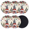 thumbnail image 1 of Christmas Coasters Set of 6, Absorbent Coasters for Drinks, Winter Gnomes Poinsettia Snowflakes Pine Tree Coaster for Desk Coffee Table Protection, Home Decor House Warming Gifts 4", 1 of 8