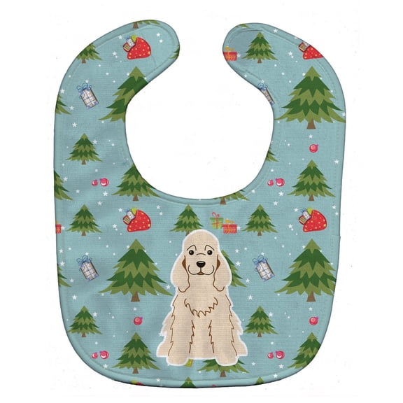 Christmas Cocker Spaniel Buff Baby Bib