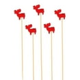 thumbnail image 1 of Christmas Cocktail Picks Fruit Sticks Disposable Bamboo Sticks Snowflakes 50PCS, 1 of 8