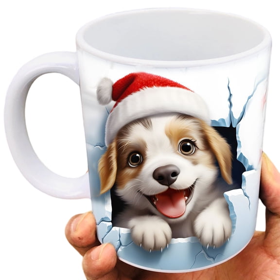 Christmas Coffee Cups Ceramic Mug With Festive Santa Hat Decor, Ideal For Home, Office, Party Use