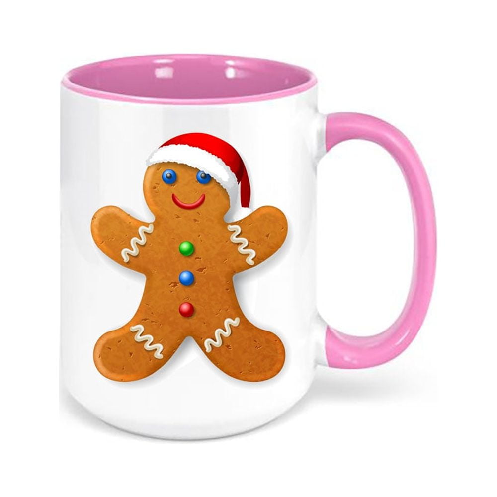Christmas Coffee Mug, Christmas Gingerbread Man, Gingerbread Man Cup, Christmas Mugs, Sublimated Design, Christmas Mug, Christmas Cup, Red, Size: 15