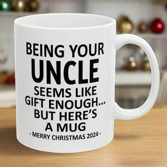 Christmas Coffee Mugs Ceramic Coffee Mug Being Your Father Seems Like Gift Enough Novelty Coffee Maark Mugs Cup Gift for Christmas Special Holiday Birthday