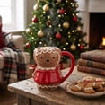 thumbnail image 1 of Christmas Coffee Mugs,Gingerbread Man Mug with Handle,Cartoon Cute Ceramic Cup for Tea Coffee Beverage, 1 of 6