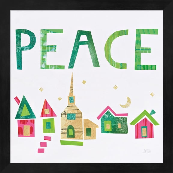 Christmas Collage IV by Melissa Averinos, Framed Wall Art, 13.25W x 13.25H