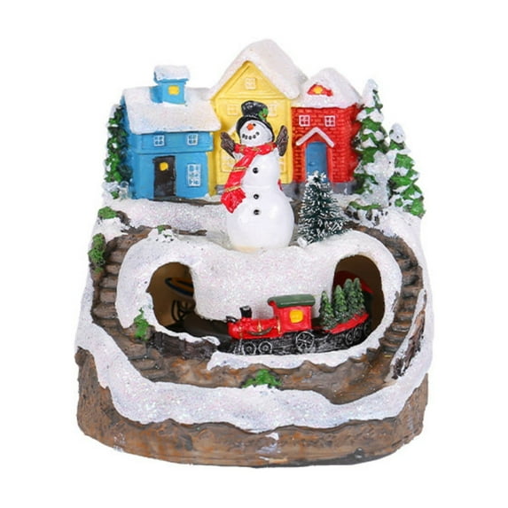 Christmas Collectibles Building Village House, Light up House with Lights and 8 Music Christmas Village Building, Xmas Gift, Vintage Christmas Decor