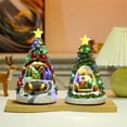 thumbnail image 1 of Christmas Collectibles Building Village House Musical Snow Resin Figurines with Music, Christmas Train Come with Xmas Gift, 1 of 7