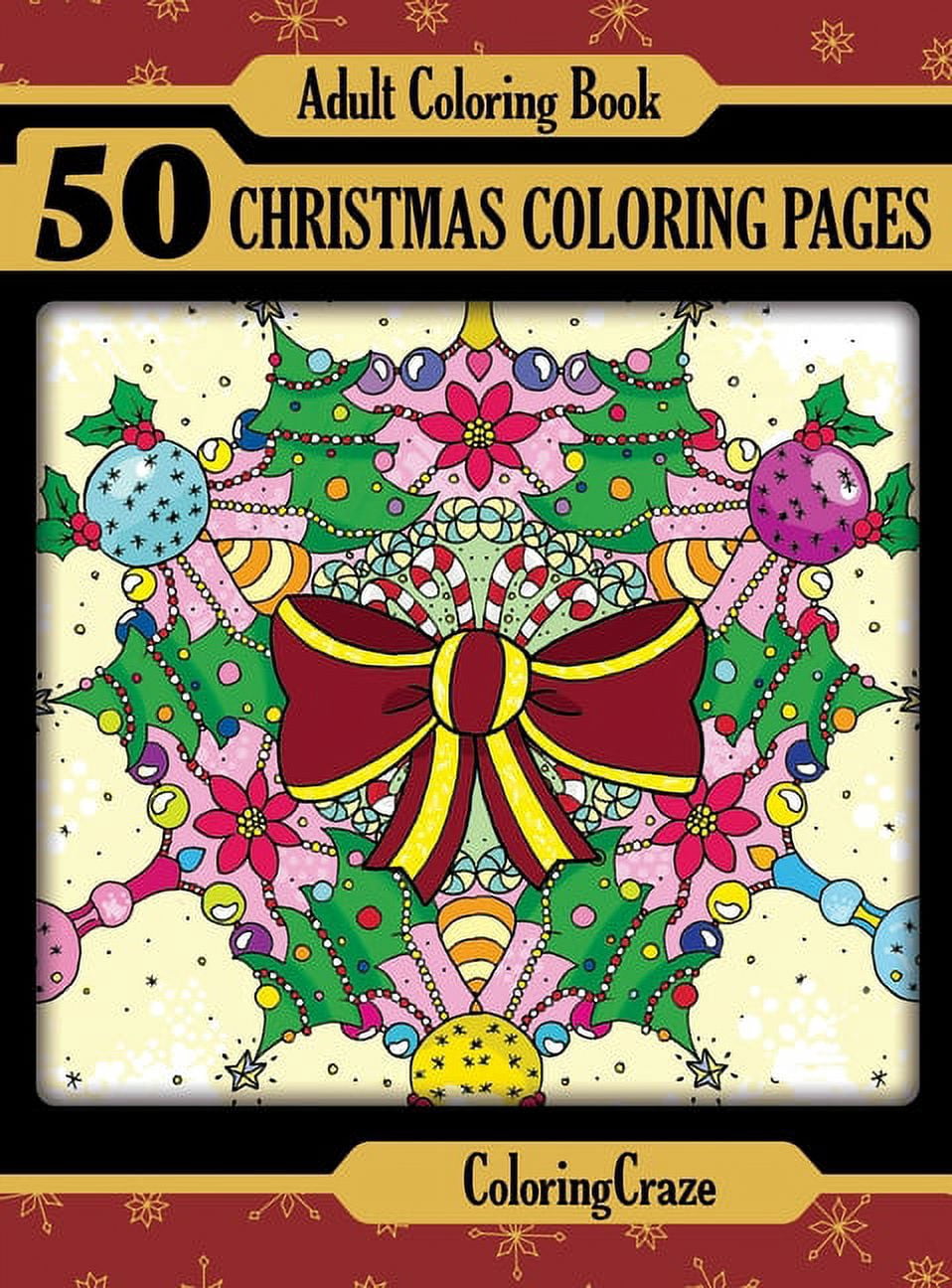 Christmas Collection Adult Coloring Book: 50 Christmas Coloring Pages, Book 1, (Hardcover)