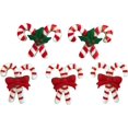 thumbnail image 1 of Christmas Collection of Decorative Novelty  Embellishments for Craft  Sewing DIY Holiday Projects (Peppermint Pairs), 1 of 2