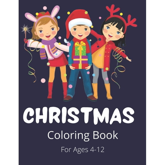 Christmas Coloring Book: A Cute Winter Holiday Relaxing Christmas Scenes Coloring Book for Kids (Paperback)