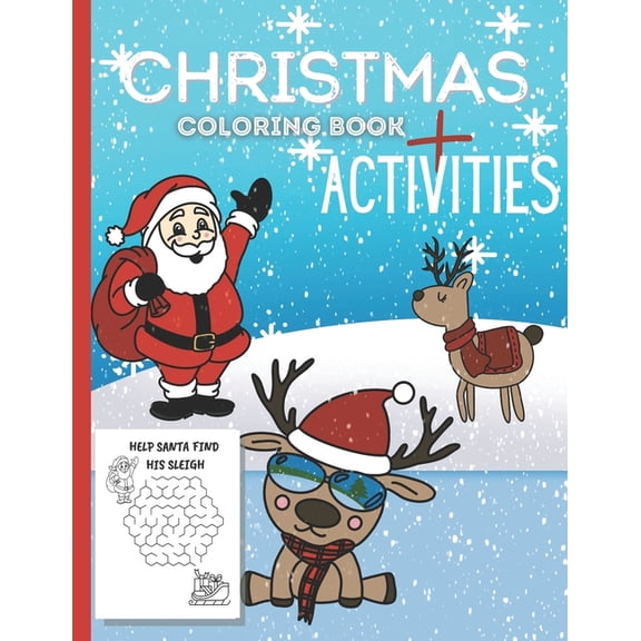 Christmas Coloring Book Plus Activities: Ages 1-4, (Paperback)