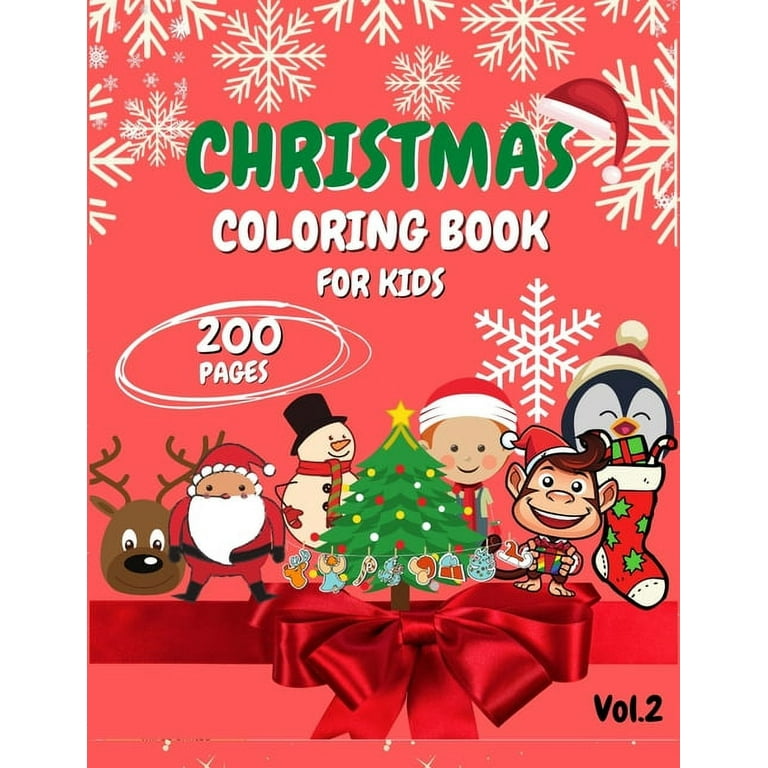 Animals coloring books for kids ages 2-4: Christmas Book Coloring Pages  with Funny, Easy, and Relax (Paperback)