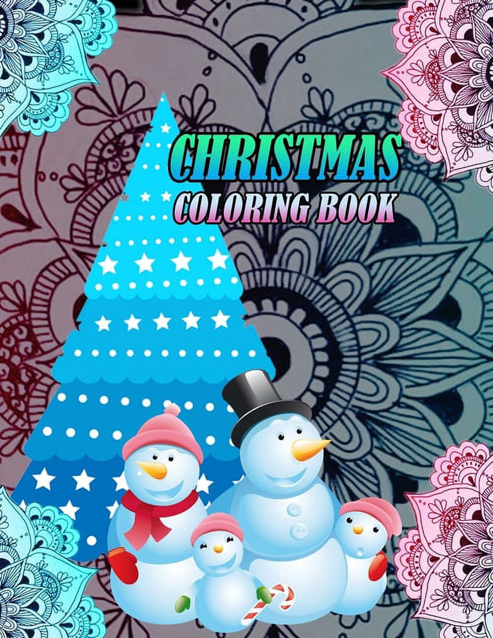Christmas Coloring book: 50 Beautiful images of Winter Christmas holiday scenes, Santa, reindeer, elves, snow, holiday decorations, Christmas tree lights and more!(Each page 8.5x11 inches) (Paperback)
