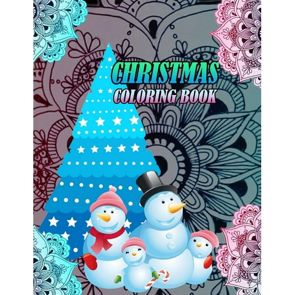 Christmas Coloring book: 50 Beautiful images of Winter Christmas holiday scenes, Santa, reindeer, elves, snow, holiday decorations, Christmas tree lights and more!(Each page 8.5x11 inches) (Paperback)