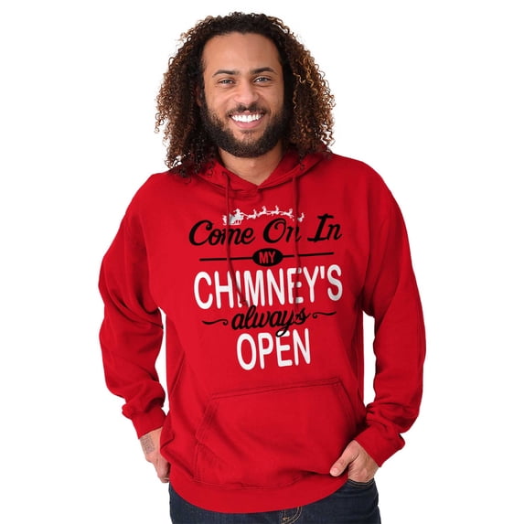 Christmas Come On In Chimney Is Open Unisex Plus Size Hoodie Brisco Brands 3X
