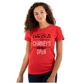 thumbnail image 1 of Christmas Come On In Chimney Open Womens Fitted Plus Size Graphic Tee Brisco Brands 3X, 1 of 5