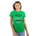 thumbnail image 1 of Christmas Come On In Chimney Open Womens Slim Fit Graphic Tee Brisco Brands S, 1 of 5
