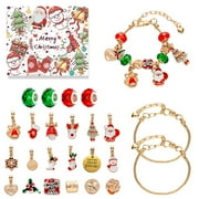 DURTEBEUA Christmas Comes 24 Calendar Countdown Gift Box Bracelet Christmas DIY Beaded Bracelet Set