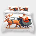 thumbnail image 1 of Christmas Comforter Cover Pillowcase Cartoon Santa Claus Bedspreads Children Festival Bedding Cover Set, 1 of 5