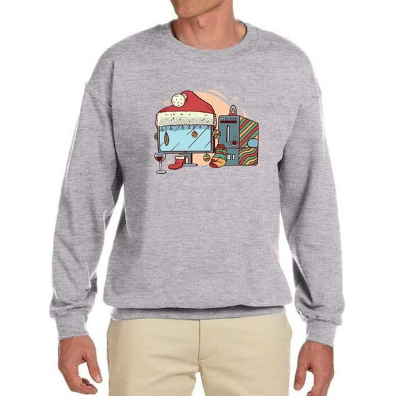 Christmas Computer Men Sweatshirt, Male Small