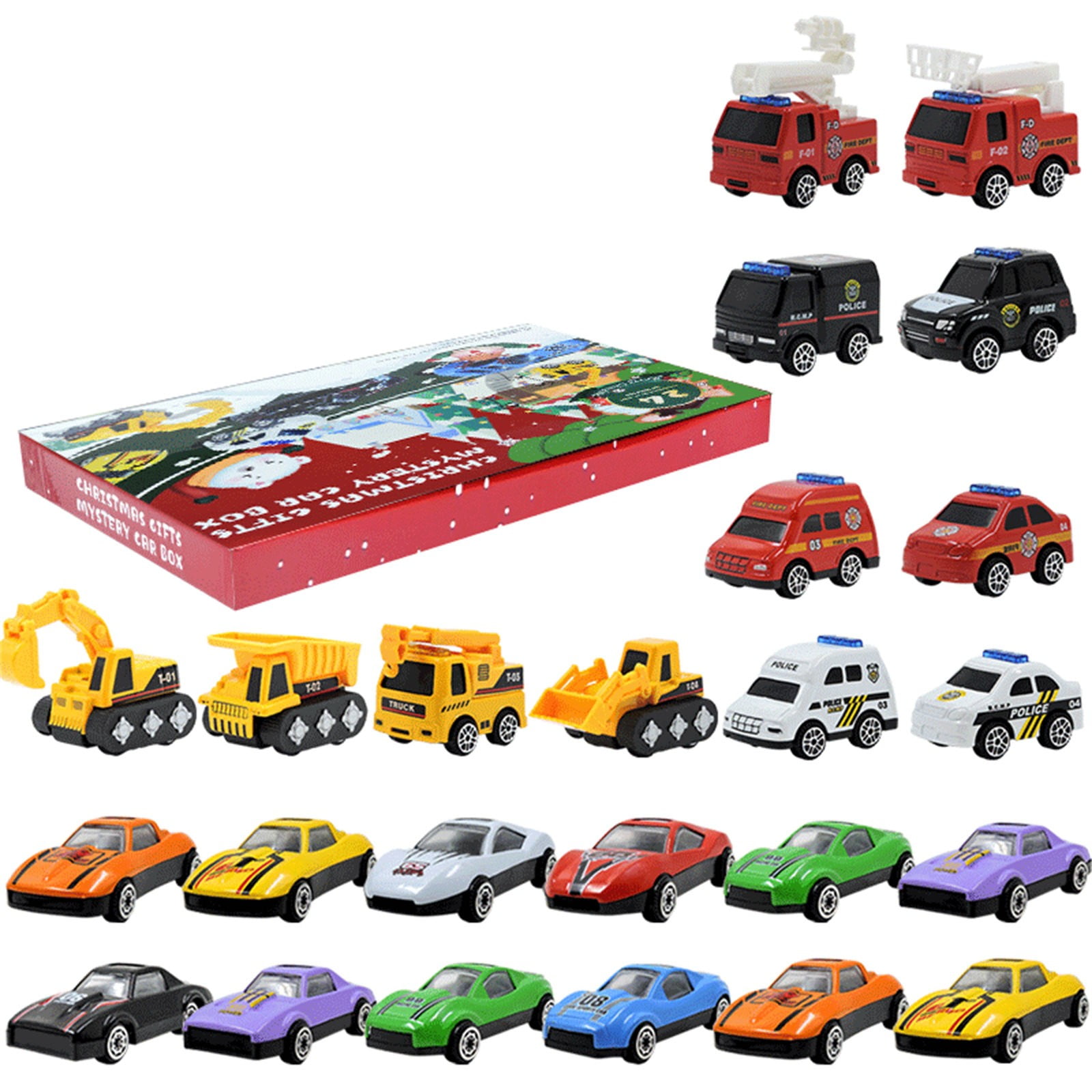 Christmas Construction Vehicles Advent Calendar Kids Boys 3 8 Years