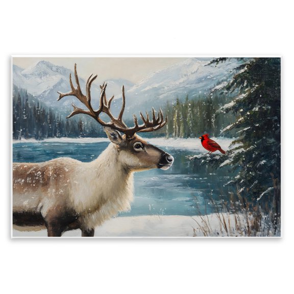 Christmas Conversation In Wild Wall Plaque Art, design by Petal Prints Design