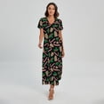 thumbnail image 1 of Christmas Cookie And Candy Pattern Printed Short Sleeve Maxi Dress, Jesus Christian Fashion Summer Maxi Dress For Women, 1 of 4