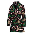 thumbnail image 1 of Christmas Cookie And Candy Pattern Women Bathrobe One Size Univeral Fits, Jesus Christian Fashion Lightweight Plush Fleece Long Robe For Women, 1 of 3