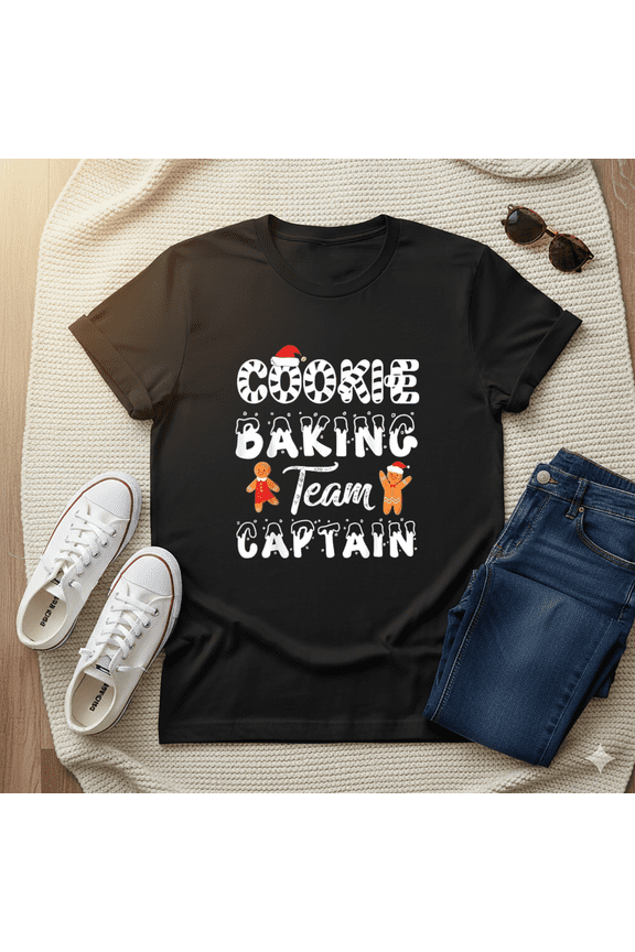 Christmas Cookie Baking Team Captain Gingerbread Family Unisex Tee up to Size 5XL