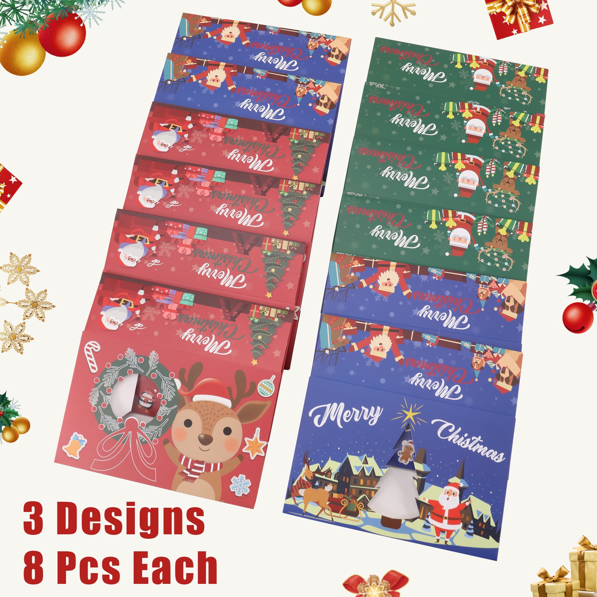 Christmas Cookie Boxes Cupcakes Brownies Gift-Giving Doughnut Cookie Bakery Boxes