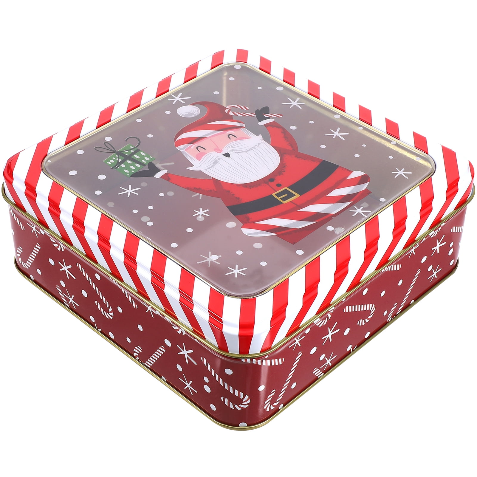 Christmas Cookie Containers Tinplate Storage for Food Candy Decor ...