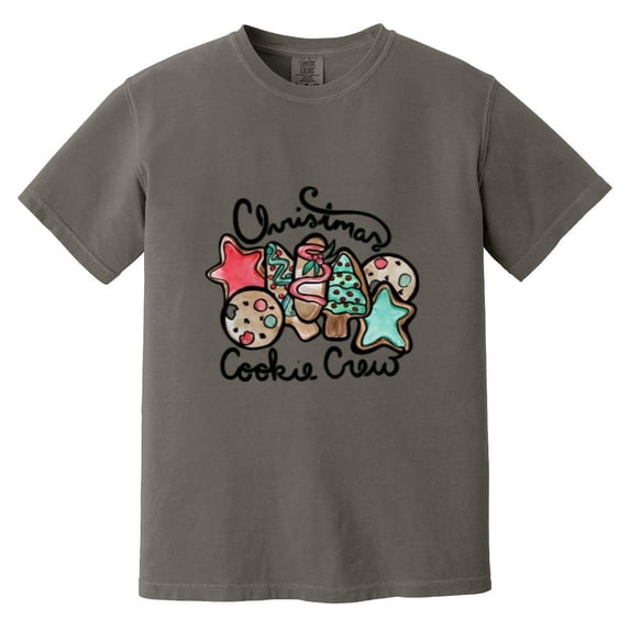 Christmas Cookie Crew Funny Baking Team Family Matching Comfort Color T-Shirt, Unisex, up to size 4XL