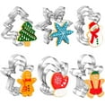 thumbnail image 1 of Christmas Cookie Cutter Set,18 Piece Stainless Steel Winter Christmas Cookie Cutters Shapes for Baking - Christmas Tree,Snowflake,Snowman,Gingerbread Man,Gingerbread Girl,Mitten, Silver, 1 of 7
