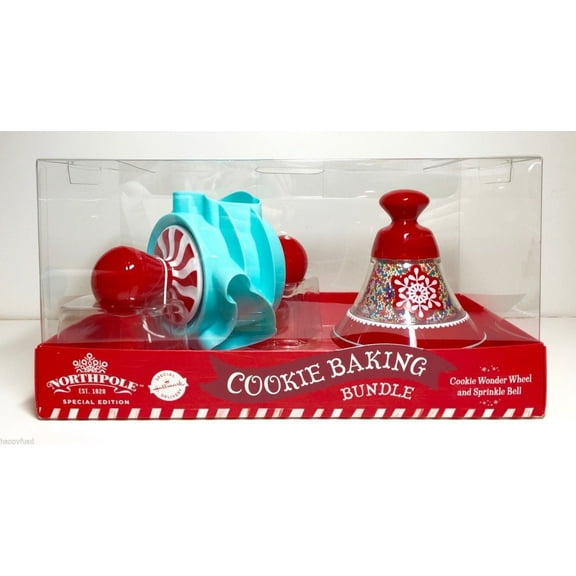 Christmas Cookie Cutters Set, Holiday Winter Xmas Cookies Cutters- Sprinkles Bell - Kids Baking Time