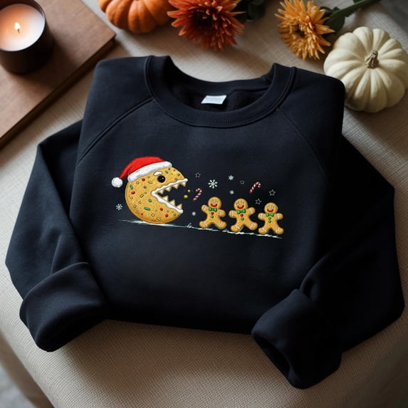 Christmas Cookie Embroidered Sweatshirt, Gingerbread Cookies Shirt, Merry Christmas T-Shirt, Cute Christmas Shirt