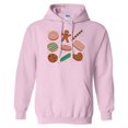 thumbnail image 1 of Christmas Cookie Grid Hoodie Sweatshirt Unisex 3X-Large Pink, 1 of 5