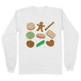 thumbnail image 1 of Christmas Cookie Grid Long Sleeve Shirt Unisex 5X-Large White, 1 of 5