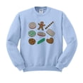 thumbnail image 1 of Christmas Cookie Grid Sweatshirt Unisex X-Large Light Blue, 1 of 5