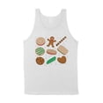 thumbnail image 1 of Christmas Cookie Grid Tank Top Unisex Large White, 1 of 5