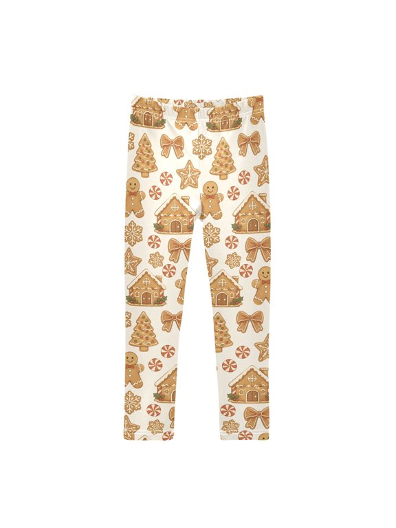 Christmas Cookie Printed Leggings Yoga Pants for in 4t to 10t