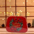 thumbnail image 1 of Christmas Cookie with Lids for Gift Giving,Metal Cookie Christmas Cookie Containers Festive Holiday Xmas Party Supplies Decorations,7.87x7.48x2.36inch,1pc, 1 of 6