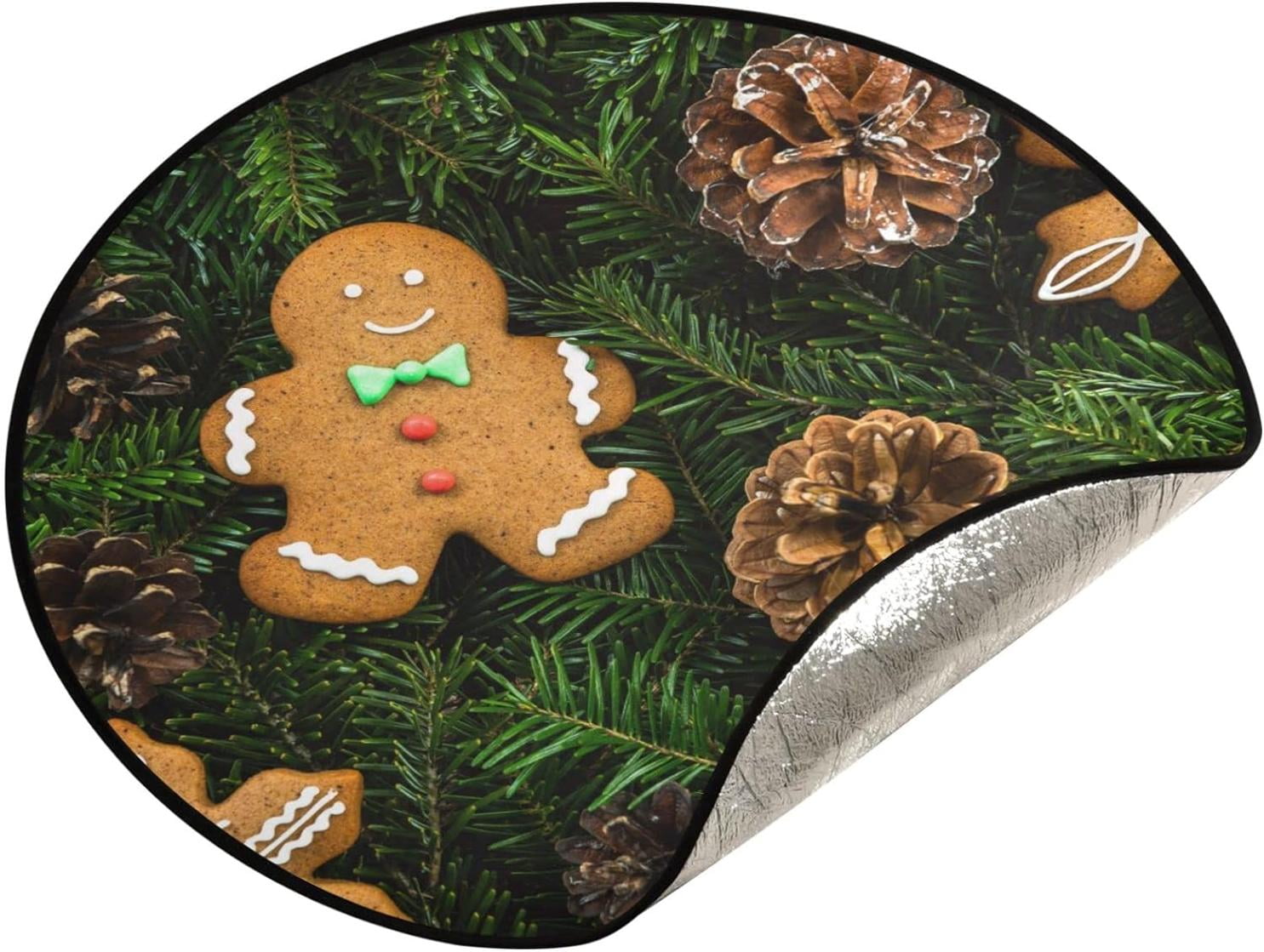 Christmas Cookies Fir Tree Christmas Tree Mats Waterproof Tree Skirt