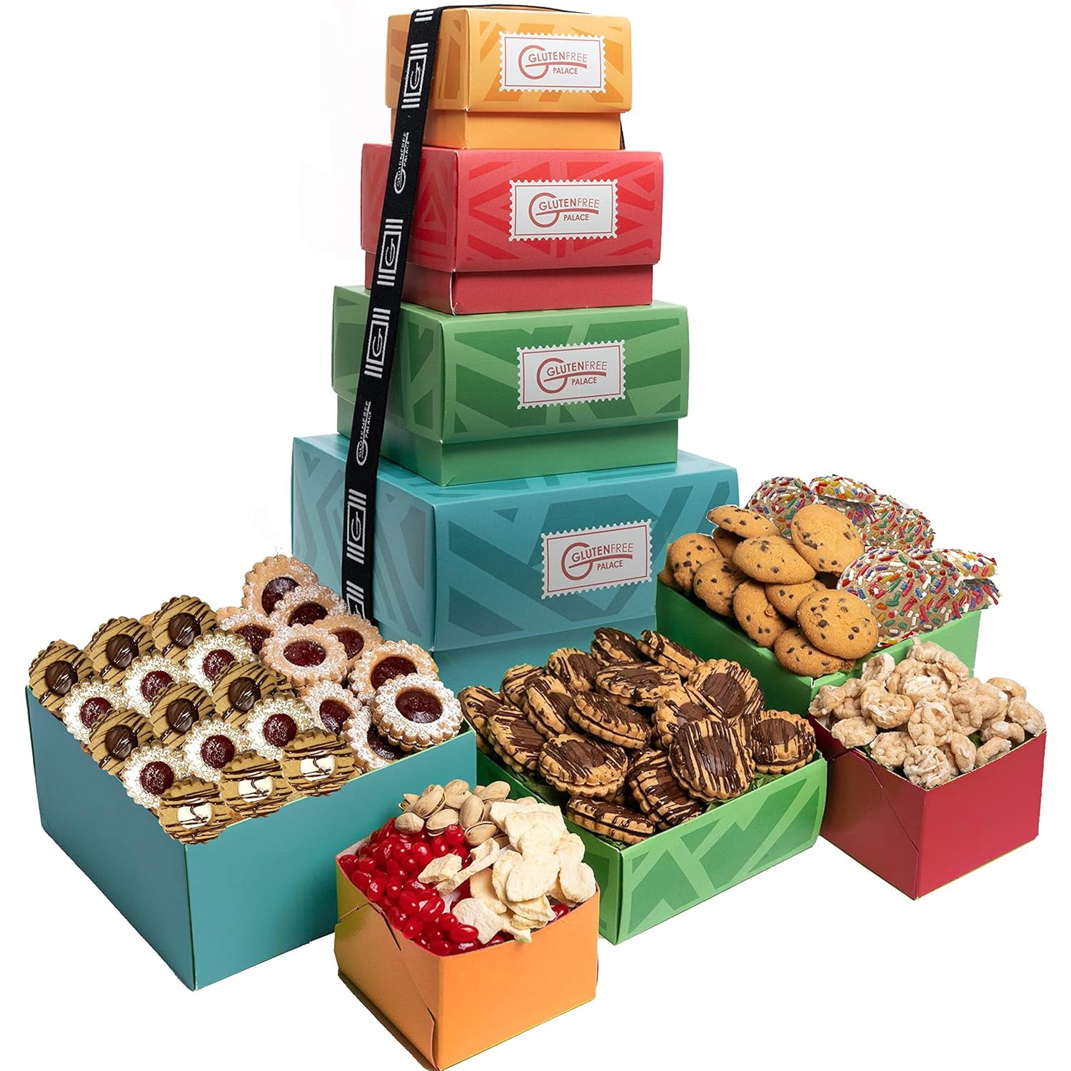 Christmas Cookies Food Gift Baskets Gourmet Variety Linzer Tart