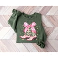 thumbnail image 1 of Christmas Coquette Boots Sweatshirt, Have A Boot Scootin Merry Christmas, Western Sweatshirt, Christmas Sweater, Cowgirl Christmas Shirt, 1 of 5