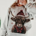 thumbnail image 1 of Christmas Coquette Highland Cow Sweatshirt, Western Christmas Sweatshirt, Highland Cow Sweatshirt, Merry xmas Sweatshirt, Coquette Sweatshirt, Aesthetic Christmas Sweatshirt, 1 of 5