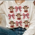 thumbnail image 1 of Christmas Coquette Highland Cow png, Western Christmas png, Highland Cow png, Merry xmas png, Coquette png, Aesthetic Christmas png, Bow Sweatshirt, Cow X-mas Shirt, 1 of 3
