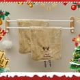 thumbnail image 1 of Christmas Corals Fleece Embroidered Towels Winter Embroidered Xmas Red Decorative Bathroom Towels With Four Patterns Of Santa Claus Snowman Elks And Christmas Tree Available For Holiday Gifts, 1 of 6