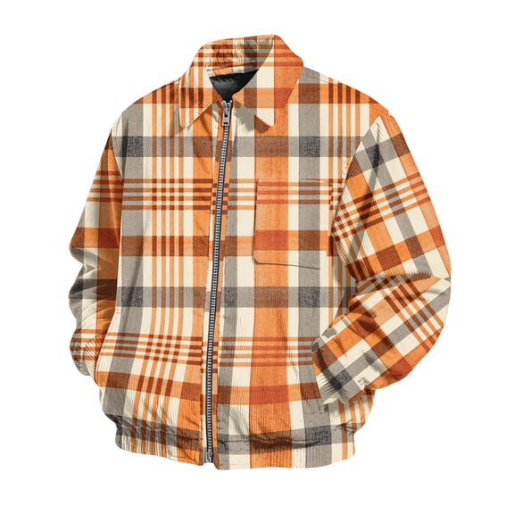 Christmas Corduroy Zip Up Jacket for Men Long Sleeve Stand Coller Sweatshirts Christmas Cute Graphic Loose Fit Coats with Pockets Fall Winter Outwear
